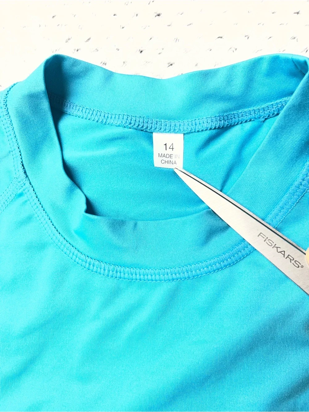 Rip Curl Teal Logo Short-Sleeve Kids Rash Guard